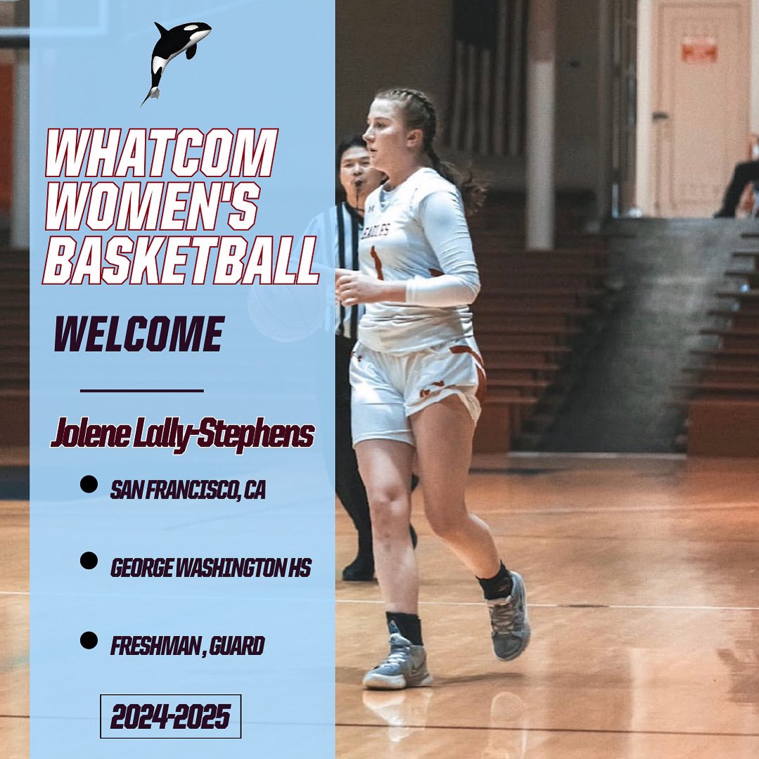 WhatcomCCWBB's tweet photo. 🏀Welcome New Orca, Jolene Lally-Stephens 🏀
Jolene will be a freshman guard for the ‘24-‘25 team. She is from San Francisco, CA where she went to school at George Washington Hs
#basketball
#whatcomcommunitycollege
#goorcas🏀 https://t.co/GUbCjmqbnc