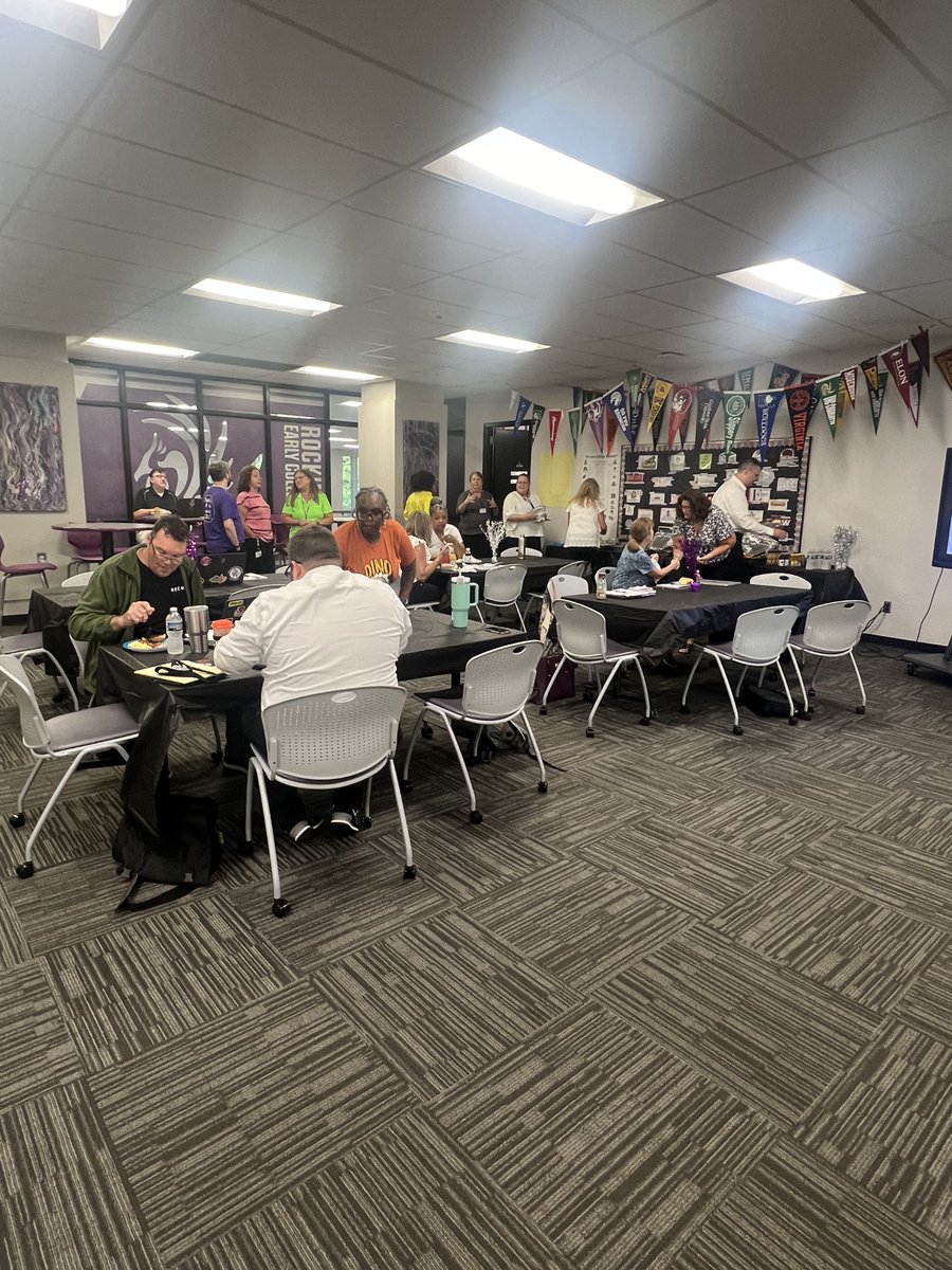 It was great to have my staff back on campus today.  We enjoyed a wonderful breakfast before we began our planning for the new school year!