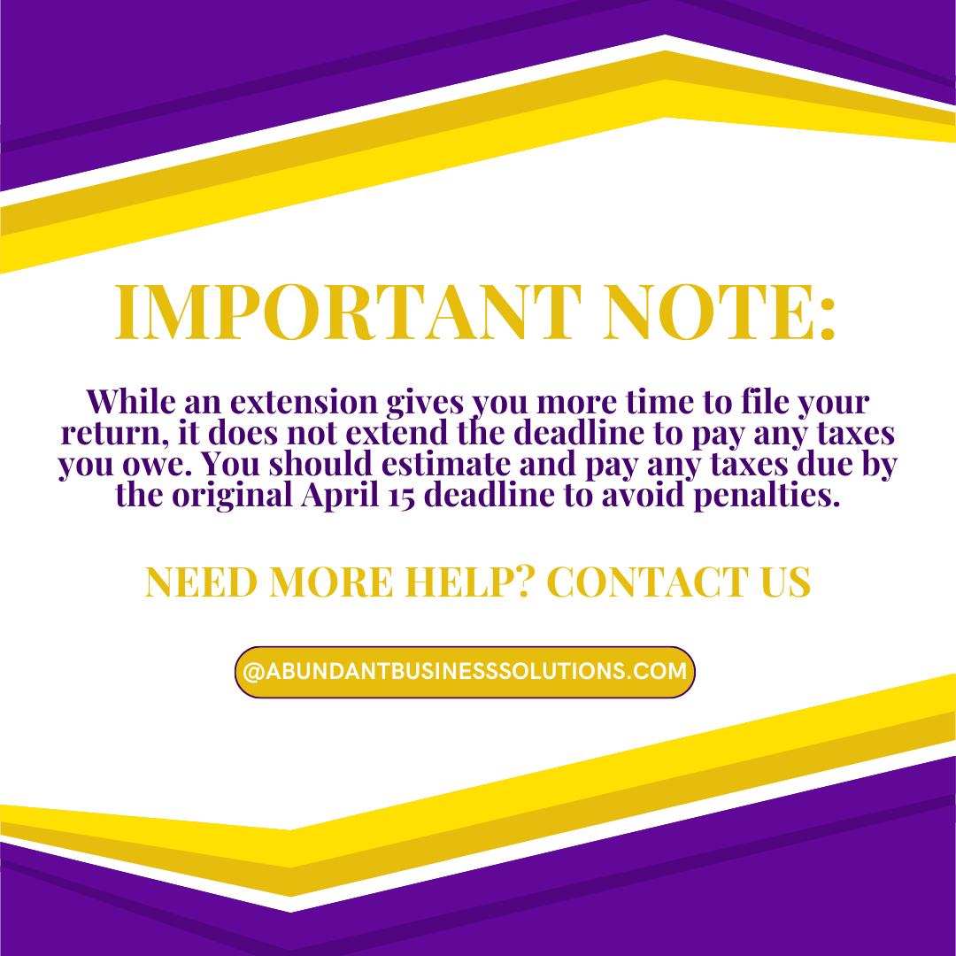 AbundantConsult's tweet image. Don't let deadlines stress you out! Stay ahead with our guide to the 2024 Filing &amp;amp; Extension Deadlines. 🗓️💼 #TaxSeason #2024Deadlines #FileOnTime #TaxPlanning #FinancialHealth #abundanttaxbusinesssolutions