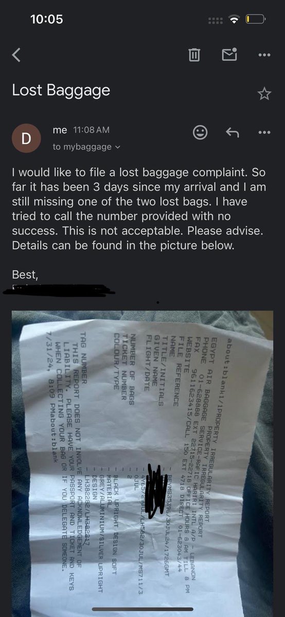 tiensae's tweet photo. @EGYPTAIR We’ve already emailed twice, but we will e-mail again… hope this time we get a response 🤞🏾 https://t.co/lY2KaNVEFB
