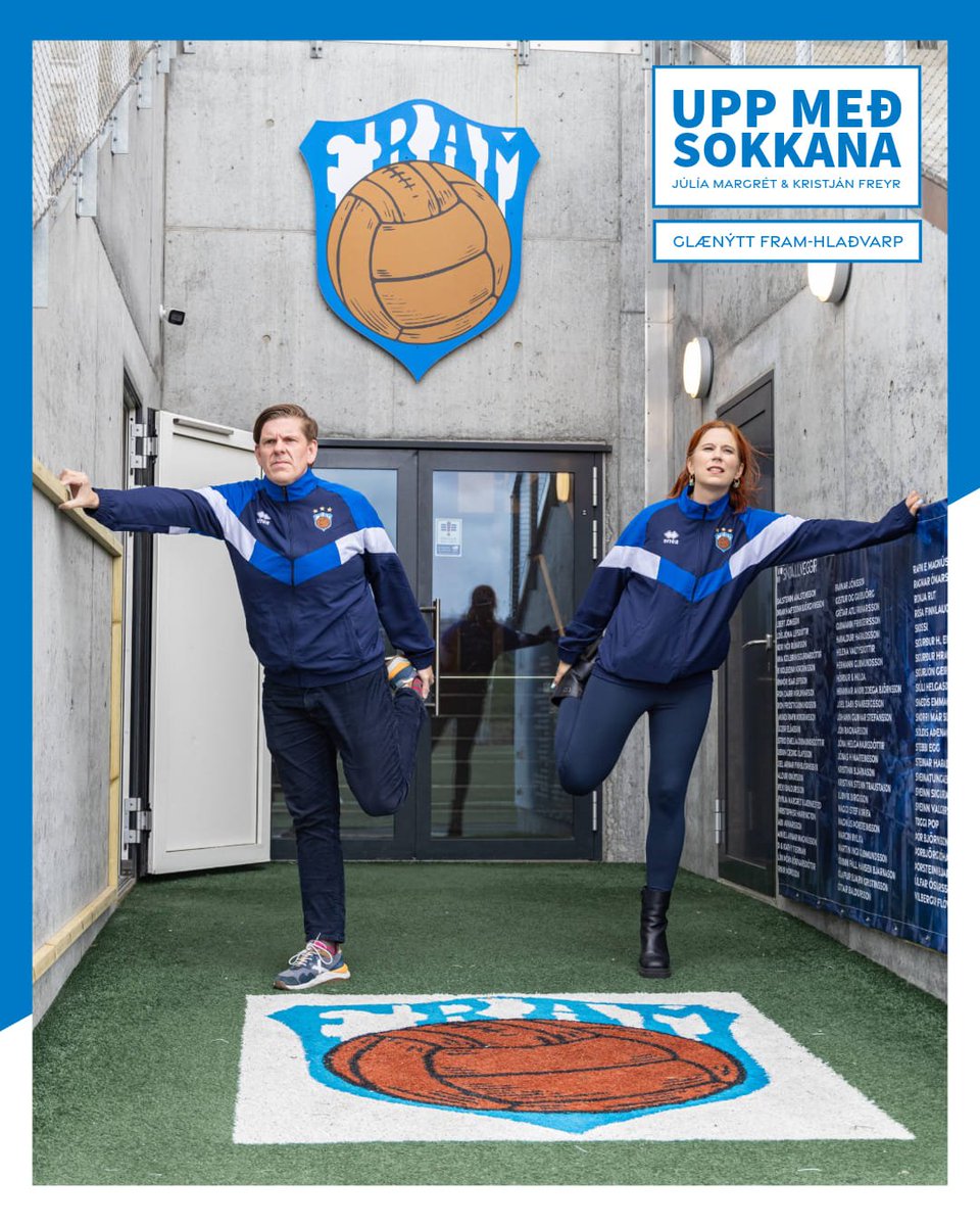 UPP MEÐ SOKKANA! 🧦💪👏
Nýtt hlaðvarp um knattspyrnufélagið Fram, leikmenn- og konur, starfsfólk og stuðningsfólk liðsins og þeirra vonir og væntingar - er væntanlegt.
Það eru þau <a href="/julia_margret/">Júlía Margrét Einarsdóttir</a> og <a href="/KrissRokk/">Kristján Freyr</a> sem stýra UPP MEÐ SOKKANA og fá til sín góða gesti. 
⚪🔵⚽🎧🎤😍
