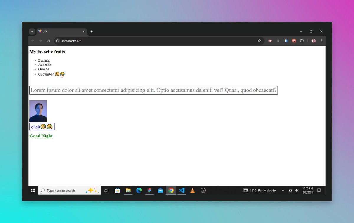 mussa_chitemo's tweet image. Day 02 of #30daysOfReactjs
I learned about.
⚡ Styling in react by using three methods which are 
-inline-style,
-external-style(class based style),
-module-style.
⚡ Attributes in react js
⚡ Practice in JSX.