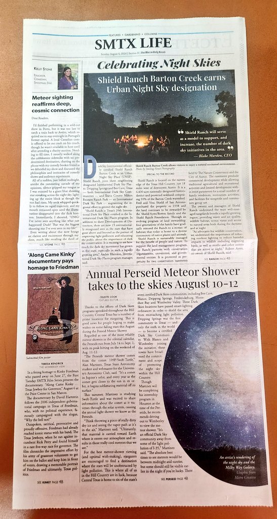 celesteavonne's tweet photo. I LOVE how my special night sky/meteor shower section came together 🌌
#newspaperlife #printjournalism https://t.co/jnFHF6ylv7