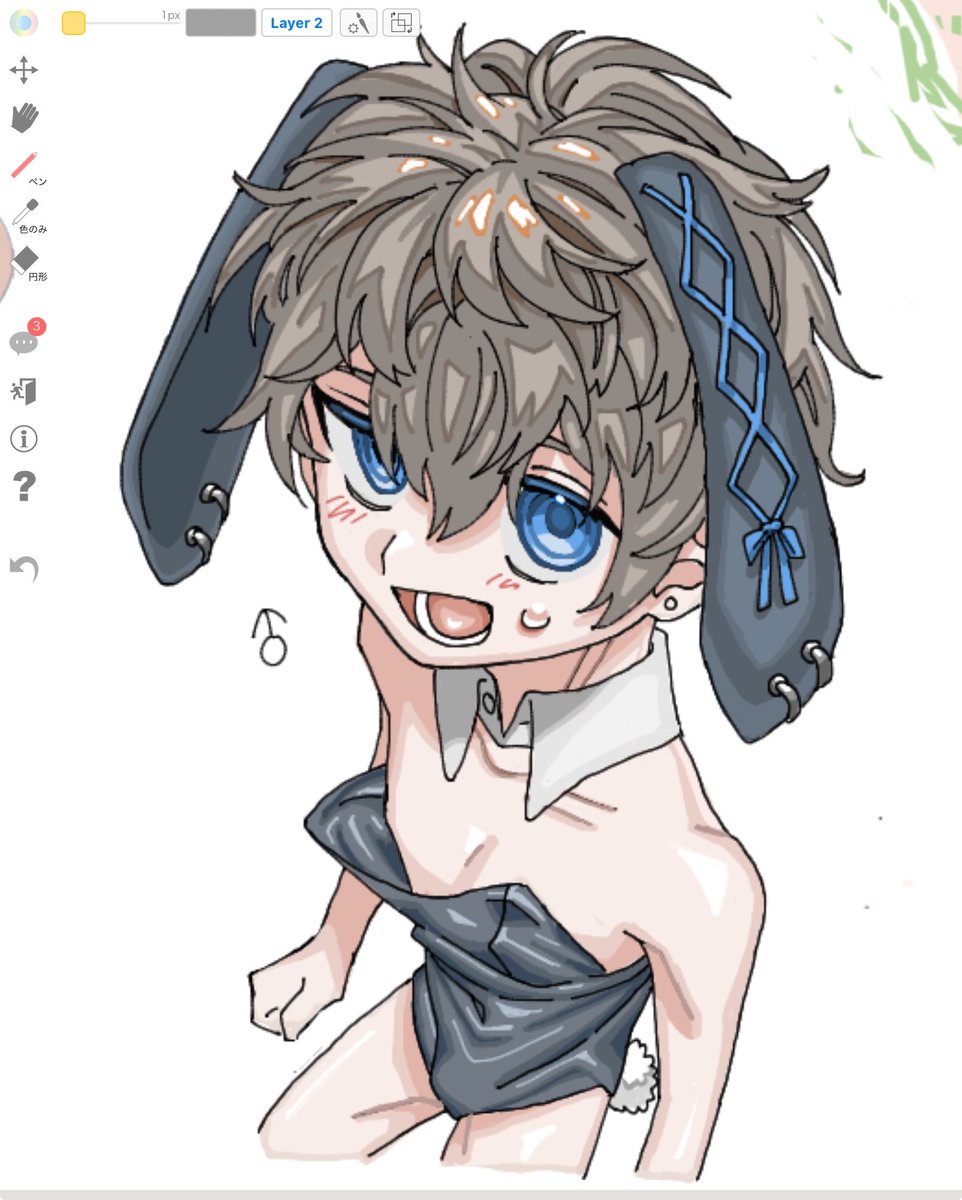 yuuzma53's tweet photo. 絵チャ #バニーの日 https://t.co/aHm3agatVP