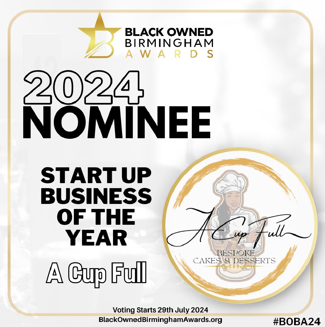 SiminBAHF's tweet image. Hey Guys!!

So I’ve been nominated for not 1, not 2 but THREE awards!!!

Entrepreneur of the Year, Black Owned Business of the Year &amp;amp; Start Up of the Year… 

Please take less than 30 secs to vote for me to become a finalist if you can 🫶🏾

blackownedbirminghamawards.org/2024-nominees/