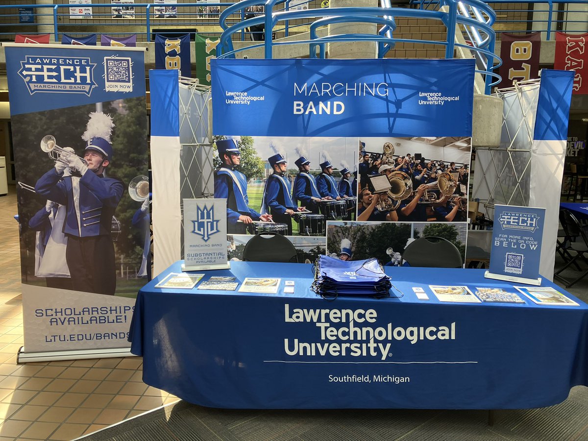 LTUMarchingBand's tweet photo. Excited to meet future LTU Blue Devil Marching Band members today at Visit Day!
USE CODE: BAND32 for NO FEE APPLICATION when applying to LTU.
#WeAreLTU #YourLegacyAwaits #playonltu #ltumarchingband #lawrencetech #scholarships #GetRecruited #LTU #ltubluedevils https://t.co/mkg9PTqzzE