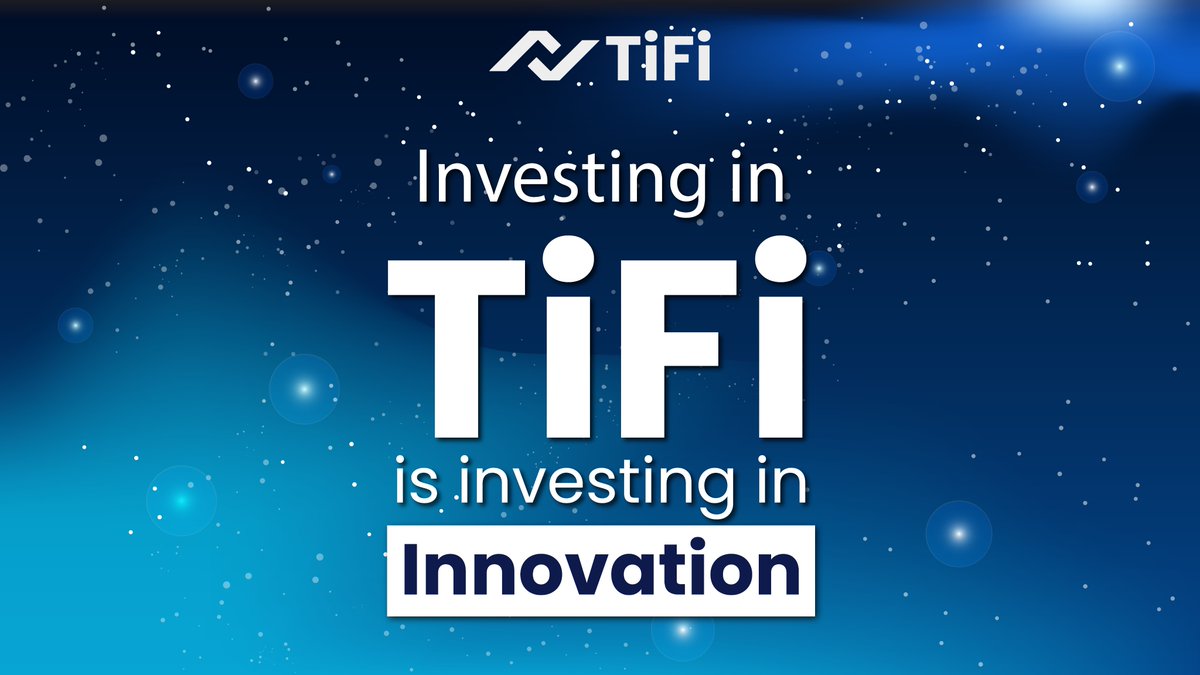 TiFiToken's tweet photo. Step into the future of finance with TiFi—where investing means innovating. 

Unlock endless possibilities today! 🌌✨ 

#InvestInInnovation #TiFiToken #FutureFinance https://t.co/iW0US719ww