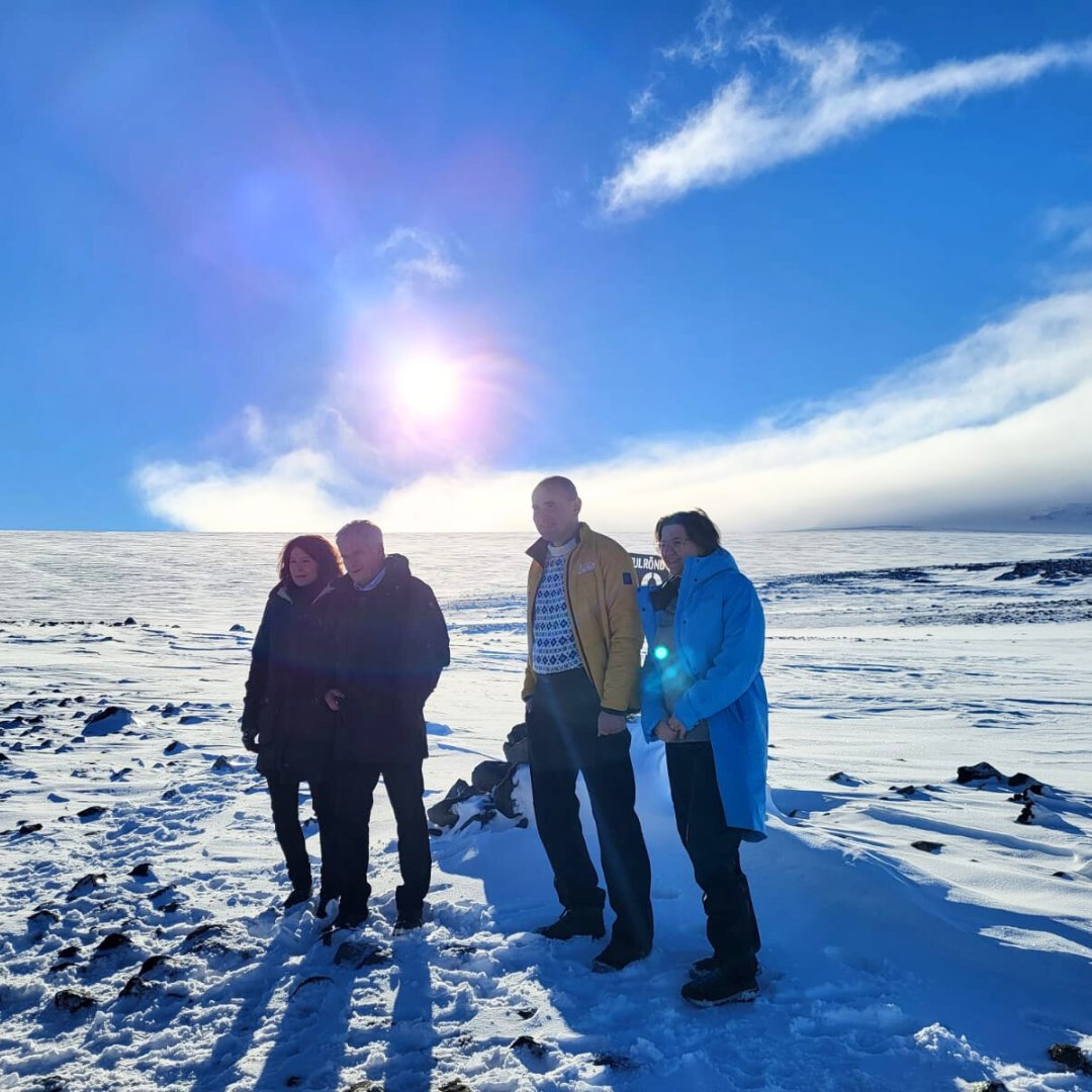 Great appreciation to President Guðni Th. Jóhannesson for many years of cooperation and friendship.

In this picture, president President Guðni Jóhannesson and President Sauli Niinistö and their spouses Dr. Jenni Haukio and Eliza Reid in Landjökull glacier in October 2022 🇫🇮🇮🇸