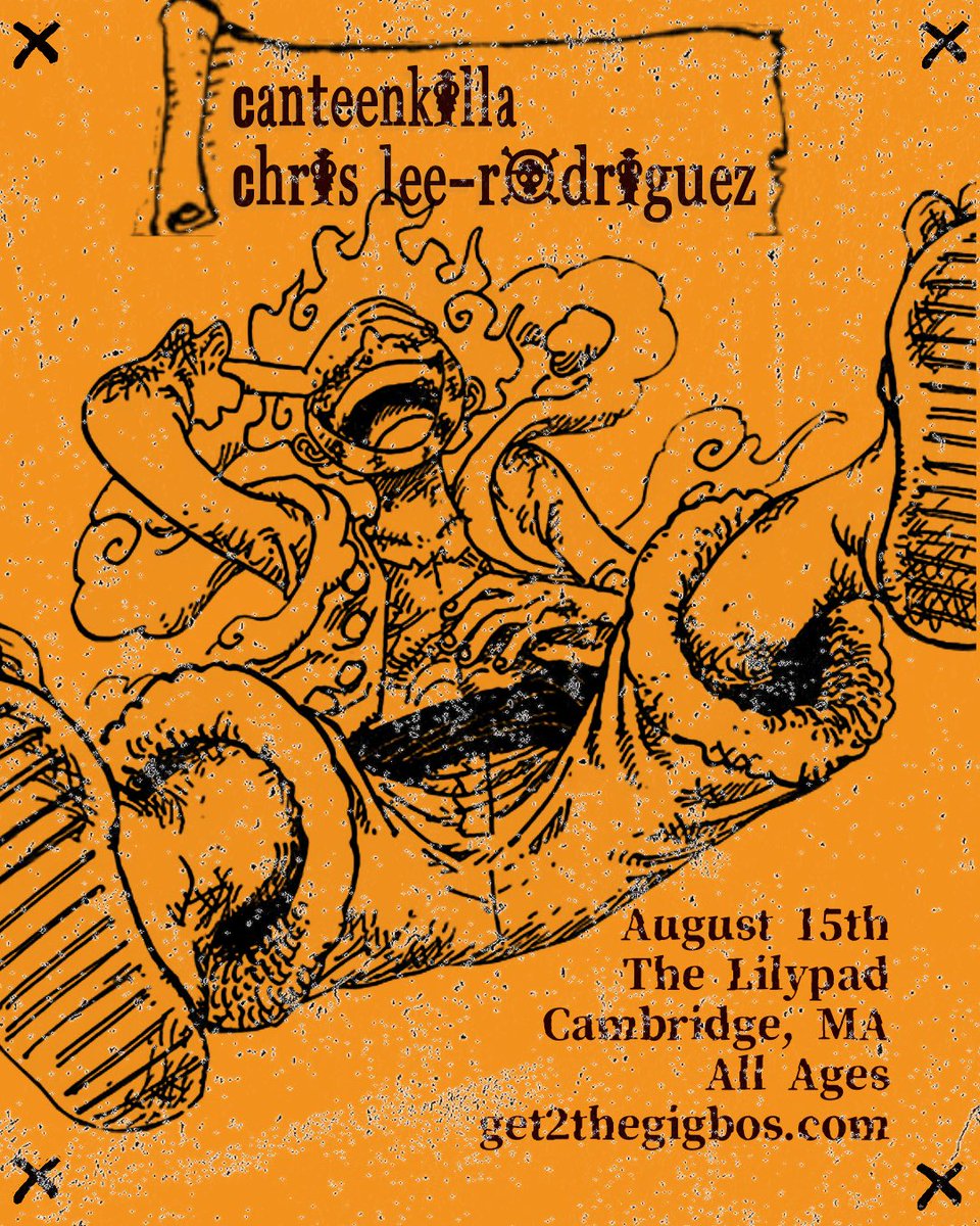 Cambridge! Come see <a href="/thecanteenkilla/">canteenkilla</a> and me rip the gig at the Lilypad on 8/15!

Ticket link: seetickets.us/event/canteen-…