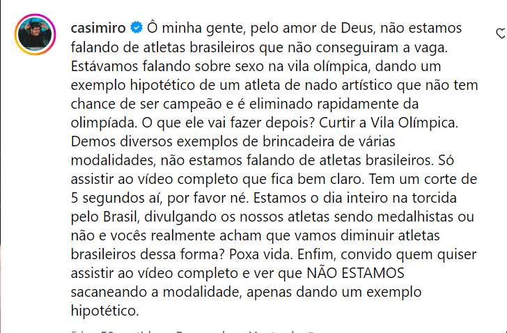 TeIevizona's tweet photo. Caze respondeu a postagem da Gabi Regly lá no instagram que fez essa postagem sobre o comentario do Beltrão na CazéTV https://t.co/ZQHadZBBz4