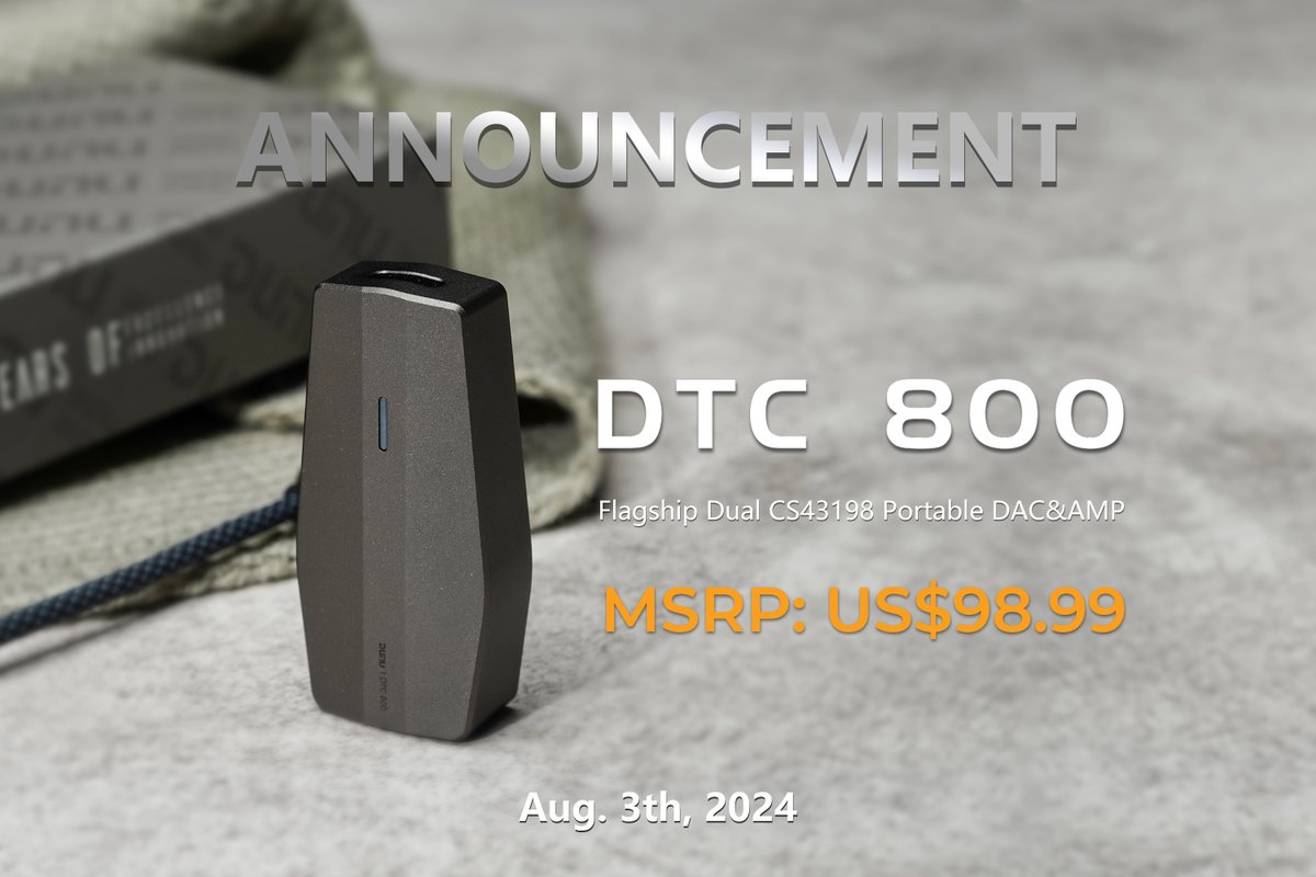 HiFiGoAudio's tweet photo. 🗞️Officially Released~📢
🎉A new friend #DUNU #DTC800!👏
▶️Dual CS43198 & Dual SGM 8262~
▶️4.4mm balanced and 3.5mm single-ended dual interfaces.🎧
▶️Independent volume control➕➖and dual voltage output mode.💪
HiFiGo:https://t.co/ouAiWPYfHp
AmazonUS:https://t.co/w9mg4adTUs https://t.co/wYWAlkoPKz