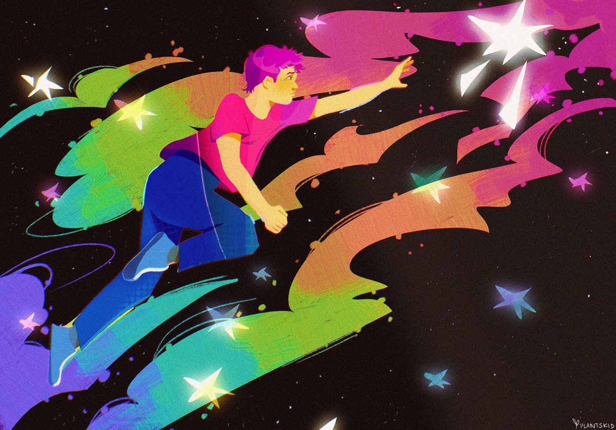 plantskid's tweet image. reaching 🏳️‍⚧️ // alt colours
#illustration #procreateart