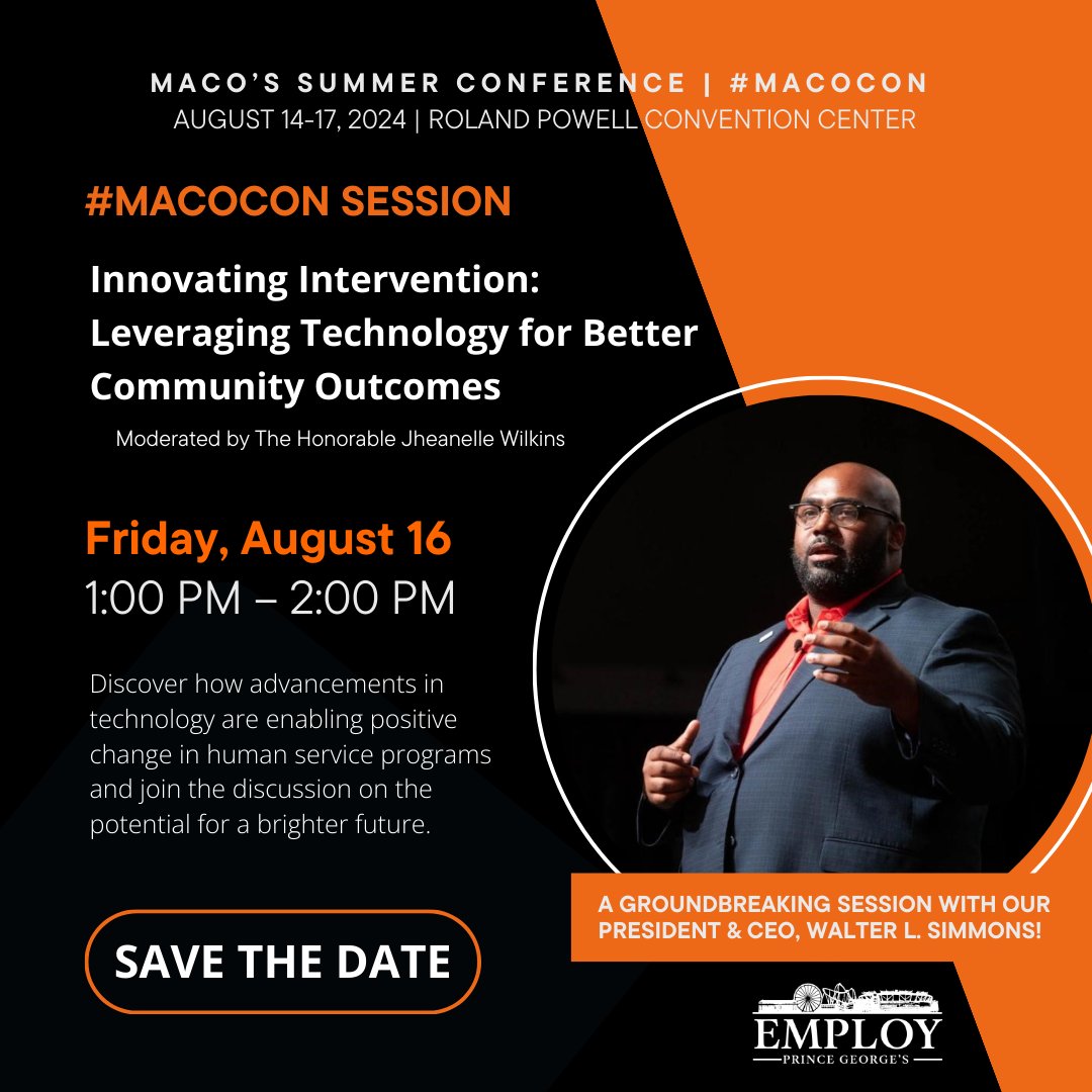 Save the Date: Friday, August 16, 2024, from 1:00 pm to 2:00 pm! Our President &amp; CEO, Walter L. Simmons <a href="/wlsimmonsceo/">Walter Simmons</a>, along with an elite panelist will be at #MACoCon speaking on how technology innovations are revolutionizing community outcomes. Discover how advancements in