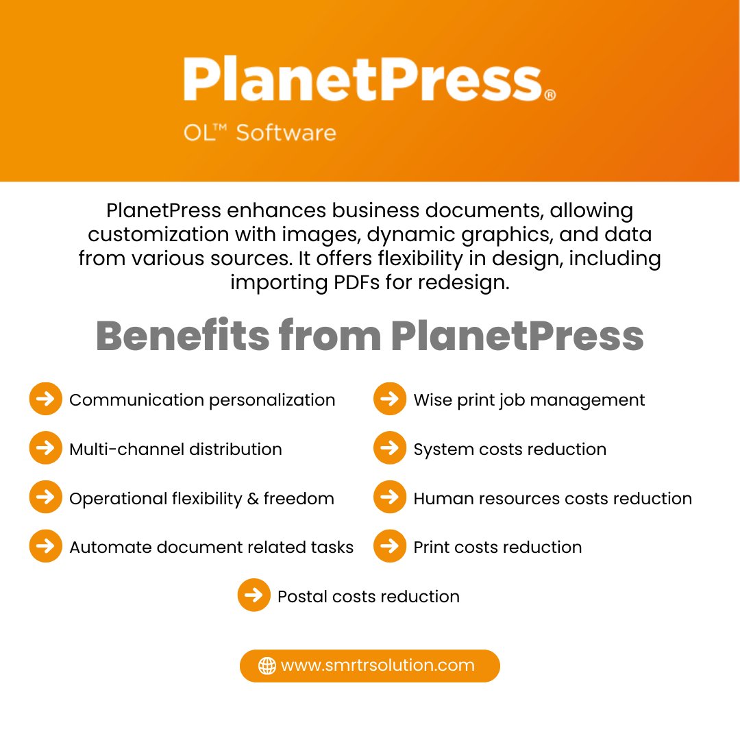smrtrcms's tweet image. Have you heard about PlanetPress from SMRTR?

Learn more about about PlanetPress here.
smrtrcms.com/wp-content/upl…

#SMRTR #planetpress #businesssolutions #customization