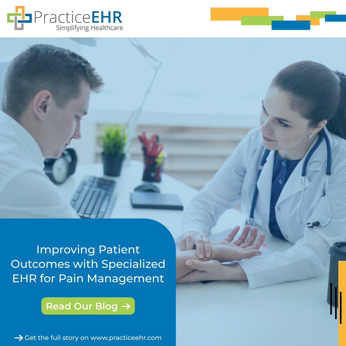 PracticeEHR's tweet image. Specialized EHR enhance pain management with accurate diagnoses, effective treatments, patient engagement, leading to improved outcomes and precision medicine. Read More:bit.ly/3WtiQly

#PracticeEHR #PEHR #Blog #Patientoutcomes #Painmanagement #EHR #Practicemanagement