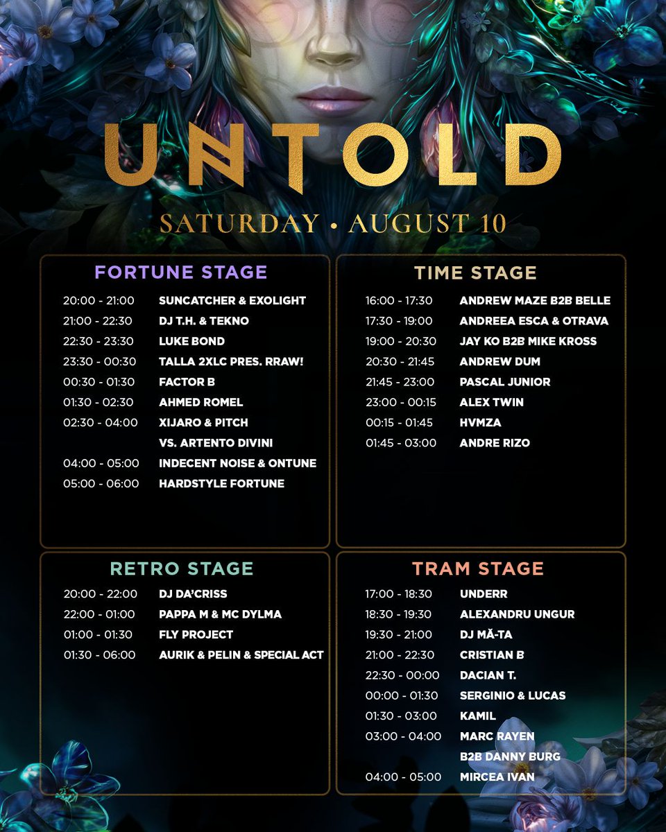 Timeline Announced for Untold next week ✨
See you all at 1:30 am at the Fortune stage 🔮