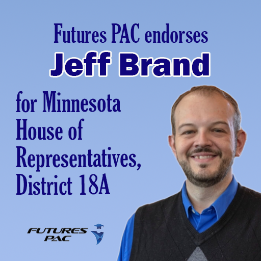 Futures PAC is proud to endorse Jeff Brand for Minnesota's State House of Representative, District 18A. He is an effective legislator who fought for universal free school meals and record education funding. MAGA is trying to flip his seat.  #futurespac #publiceducation