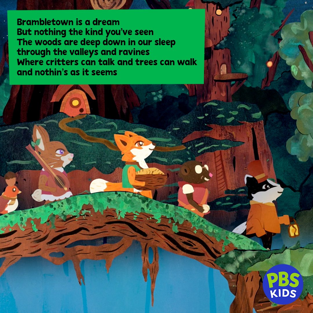 PBSKIDS's tweet photo. Life may be gamble, living in the bramble, but watching #Brambletown, and singing along with the lyrics is a sure fire winner! @okeedokeebros https://t.co/GTOsg3RAPY