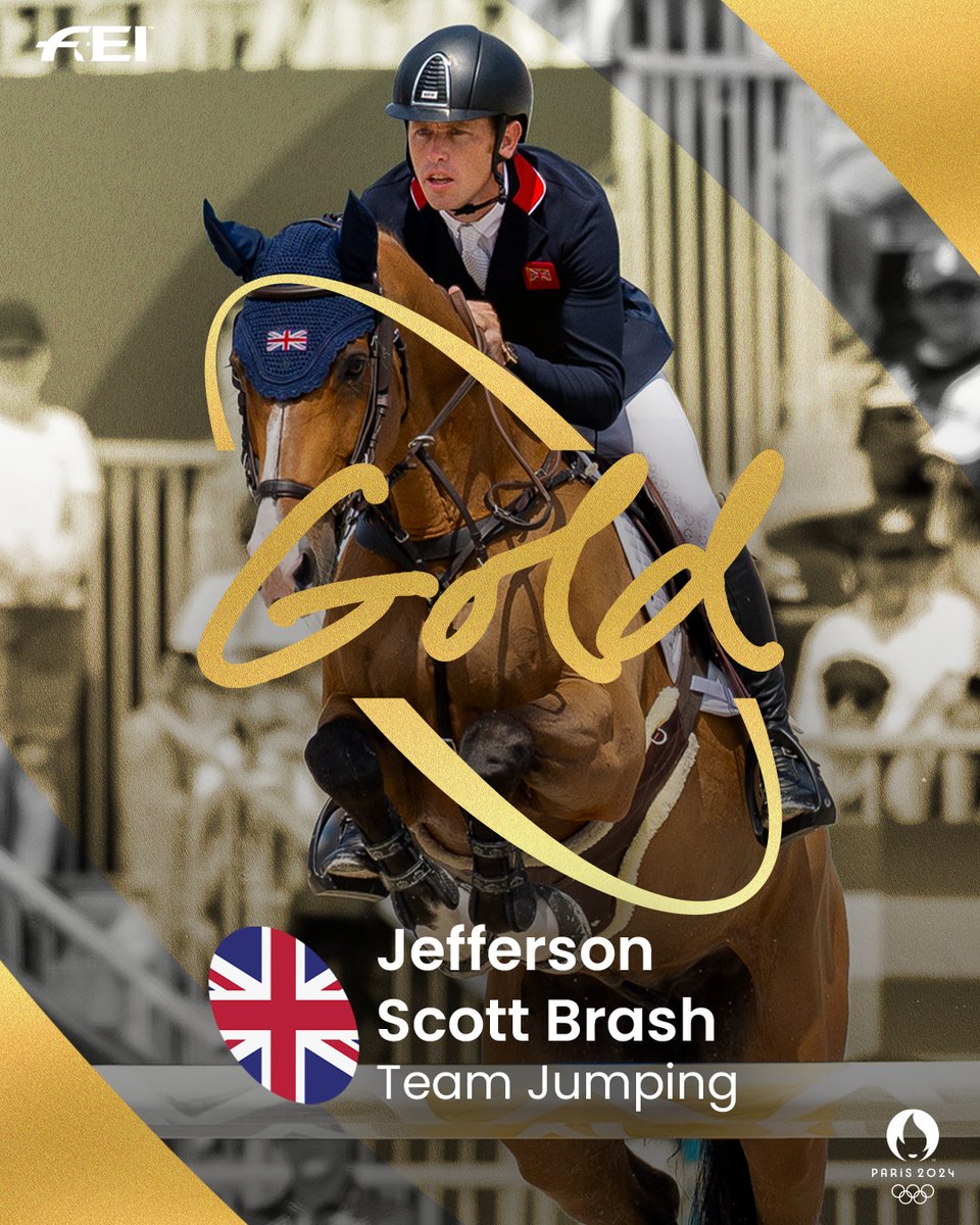 The FEI (@fei_global) on Twitter photo 🥇GOLD for Great Britain! 🥇
🇬🇧 Ben Maher & Dallas Vegas Batilly
🇬🇧 Harry Charles & Romeo 88
🇬🇧 Scott Brash & Jefferson
📸©FEI/Ben Clark/Kirsty Pasto/Liz Gregg
#ASportLikeNoOther #Paris2024 #Olympics #Jumping #FEI #Equestrian <a href="/BritShowjumping/">British Showjumping</a> <a href="/TeamGB/">Team GB</a> <a href="/BritEquestrian/">British Equestrian</a> 🥇GOLD for Great Britain! 🥇
🇬🇧 Ben Maher & Dallas Vegas Batilly
🇬🇧 Harry Charles & Romeo 88
🇬🇧 Scott Brash & Jefferson
📸©FEI/Ben Clark/Kirsty Pasto/Liz Gregg
#ASportLikeNoOther #Paris2024 #Olympics #Jumping #FEI #Equestrian <a href="/BritShowjumping/">British Showjumping</a> <a href="/TeamGB/">Team GB</a> <a href="/BritEquestrian/">British Equestrian</a>