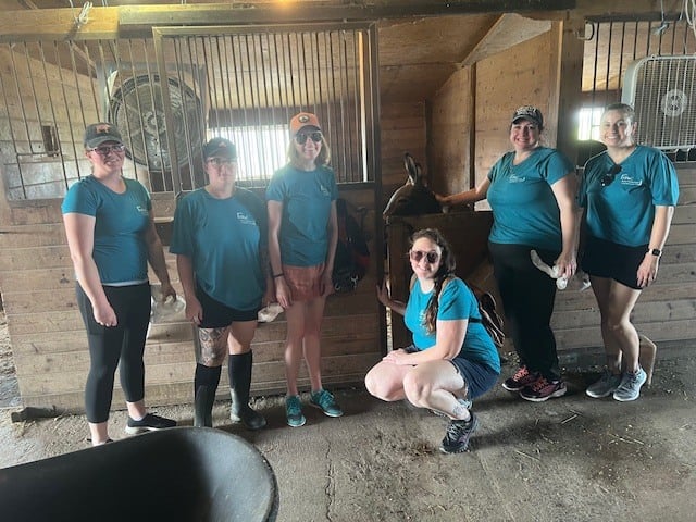 Haylor_HFC's tweet photo. The Crew at ARISE At the Farm worked in the heat to clear the brush and beautify the property.   Inside, our horse lovers cleaned the barn.  Hot but great day serving the community!   #unitedwedomore #cnydayofcaring #Ariseathefarm #insuringallyouvalue https://t.co/hPv78co3XW