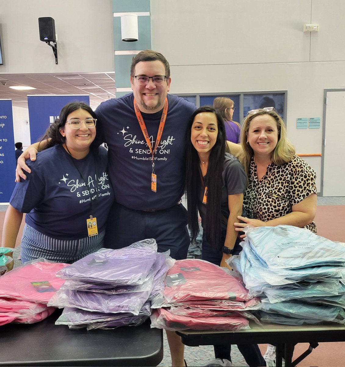 Helping students get the resources they need at Humble ISD's School Supply Distribution day.