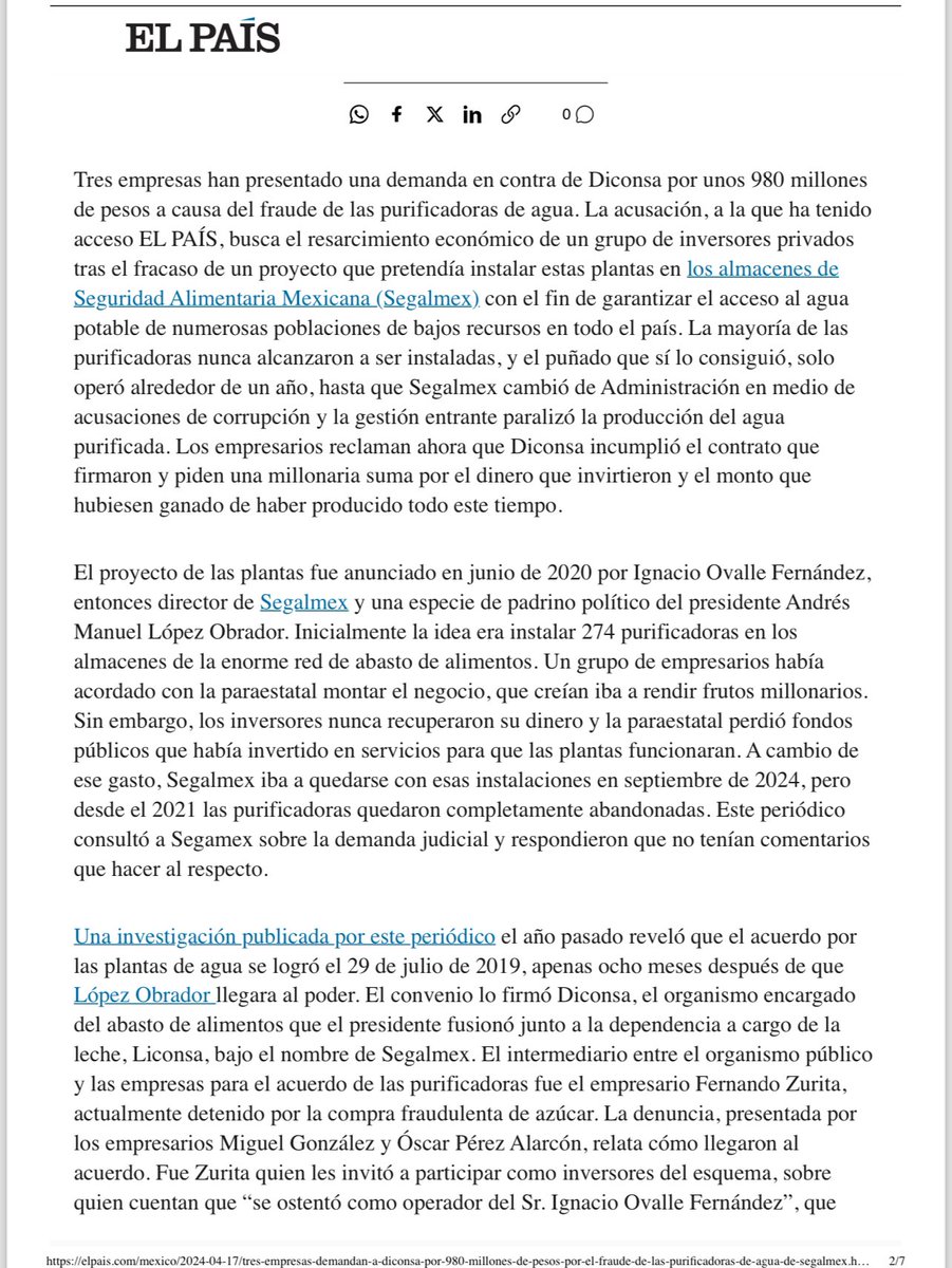 HernanGomezB's tweet photo. El escándalo @SegalmexLiconsa no cesa. Ahora tres empresas demandan a la empresa por incumplimiento de contrato en purificadoras de agua. 

https://t.co/9U2mTxeGFq https://t.co/hIUdkOXv4q