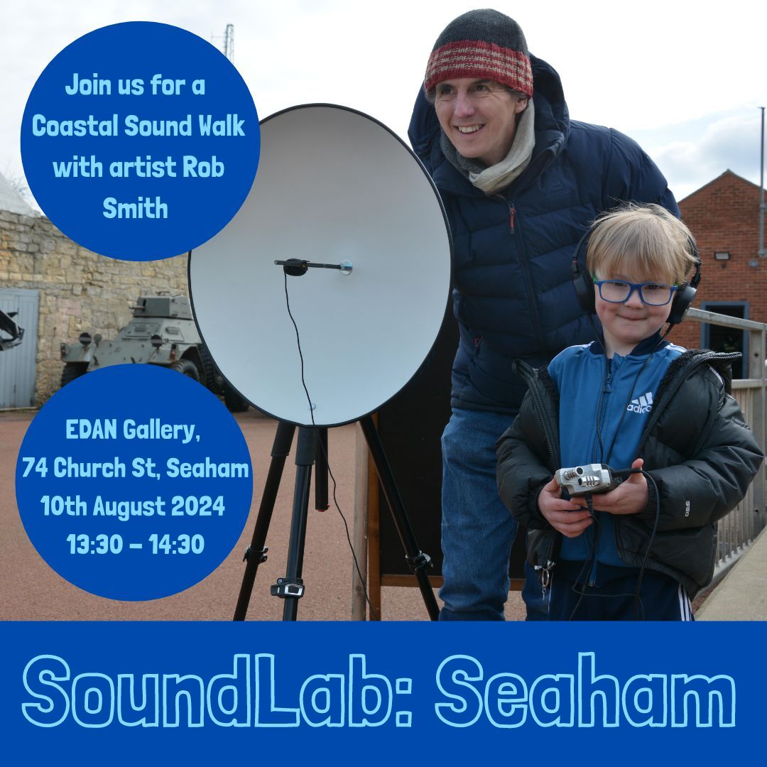 Looking for a fun family activity? Join us for a coastal sound walk with artist Rob Smith on Saturday, August 10th, from 13:30-14:30 at Seaham Seafront! 🌊🎧

Bring your mobile devices &amp; headphones! More info: buff.ly/3YqabCK

#SoundLabSeaham #SeahamEvents #FamilyFun