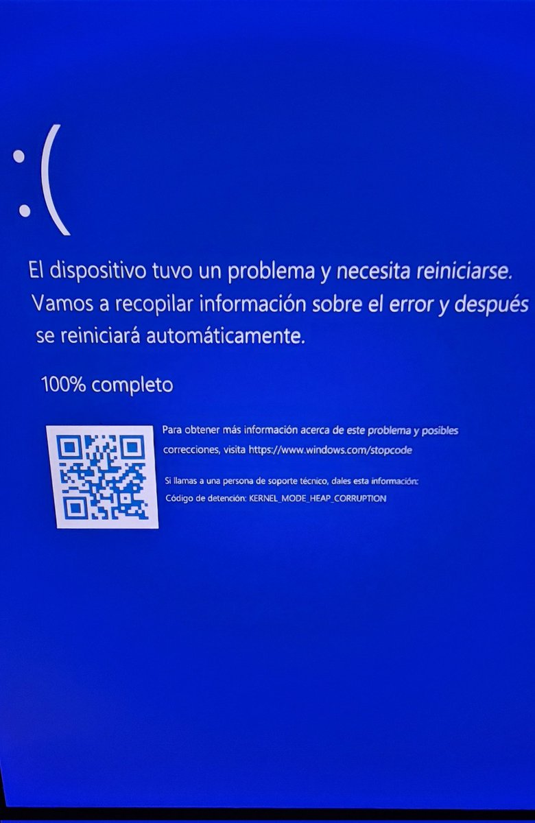 KoprowskiT's tweet image. You do not need #CrowdStrike for having some fun on Friday.
#KernelMode #HeapCorruption
==
For those who don't know:
"Kernel mode heap corruption is a blue screen error code that paralize your computer. It indicates a problem with the system kernel, which can be triggered by a…