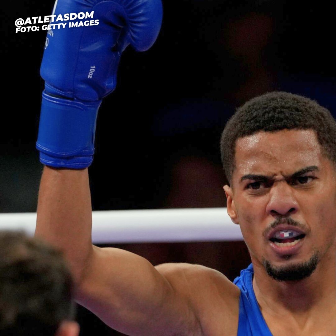 atletasdom's tweet photo. ¡QUITENSE DEL MEDIO📢 que llegó HIGÜEY EN LA CASA!

Yunior Alcántara🇩🇴🥊 se consagra como uno de los mejores en 51kg💥 y clasifica a semifinales en #Paris2024,  venciendo a Rafael Lozano🇪🇸 en decisión dividida 3-2 de los jueces #PlatanoPower #OrgulloDominicano https://t.co/ekzK2FLkBB
