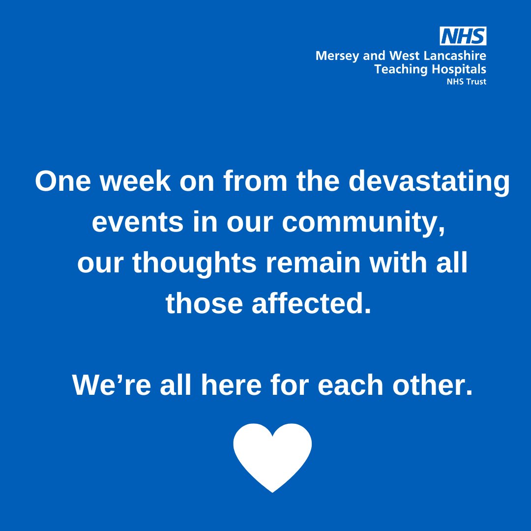 One week on from the devastating events in our community, our thoughts remain with all those affected.
We’re all here for each other. 🩷
#SouthportTogether