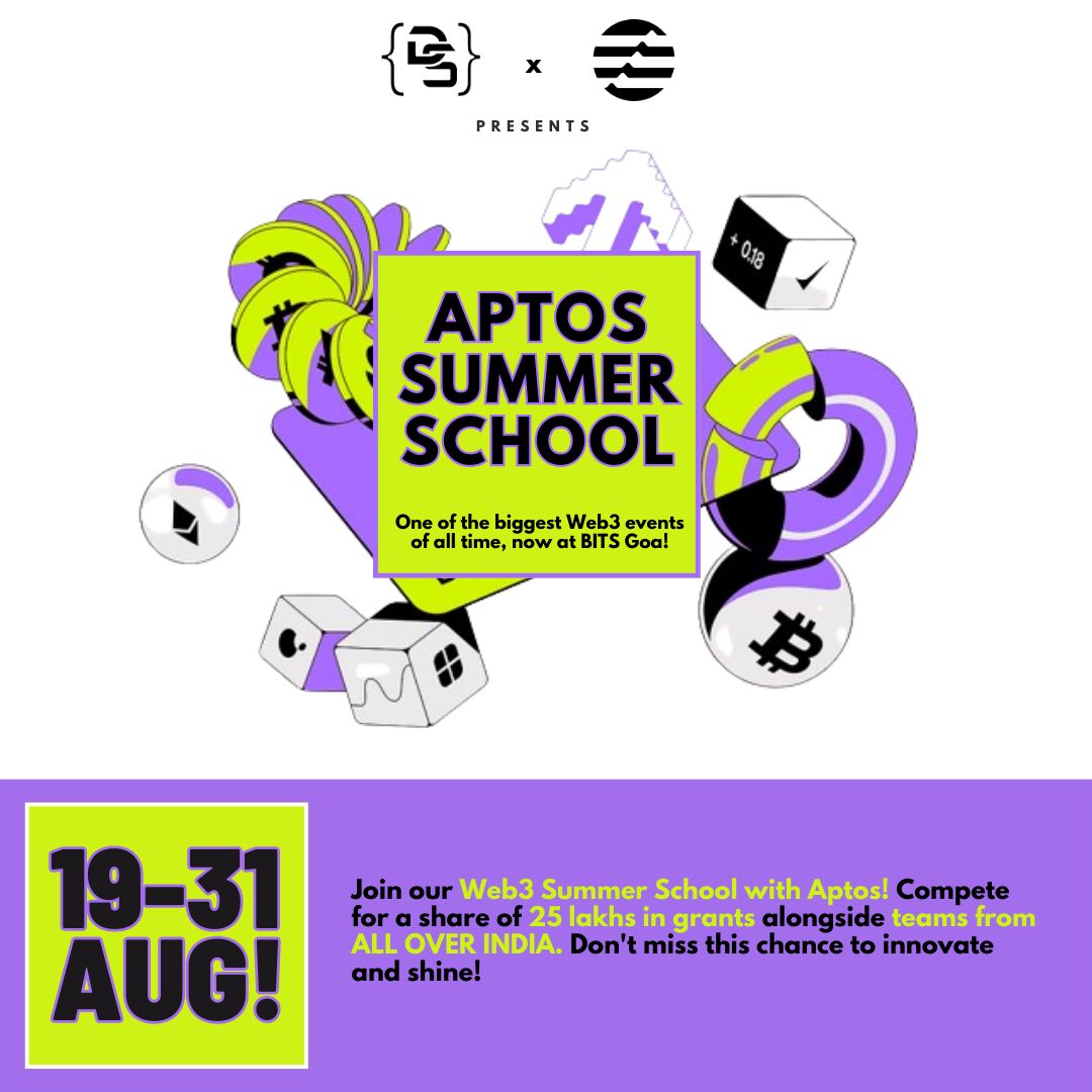 devsocbitsgoa's tweet photo. We are thrilled to announce the biggest Web3 developer event in India, happening at the BITS GOA in collaboration with @Aptos

This groundbreaking event, will bring together the brightest minds in Web3 development for an unforgettable experience. (1/2) https://t.co/BdGHl69KzJ