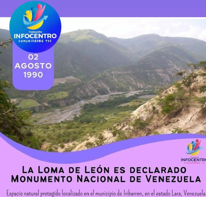 Monumento natural Loma de León es un espacio natural protegido localizado en el municipio de Iribarren, perteneciente al estado Lara, Venezuela. Recibió el estatus de monumento nacional el 2 de agosto de 1990.
<a href="/Gabrielasjr/">Gabriela Jiménez</a> 
<a href="/LaRosaInfoVE/">LaRosaInfoVE</a> 
@INFOCENTROLARA1
#MujeresPorLaPaz