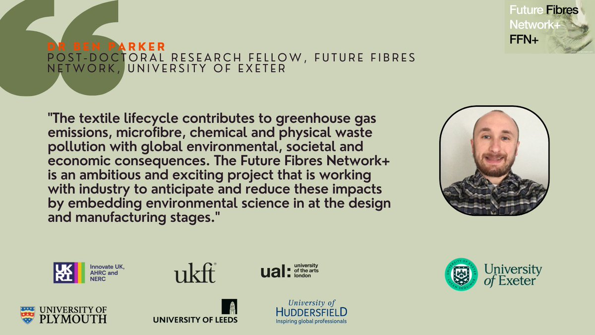 Ben Parker has recently joined the Future Fibres project team here at University of Exeter. Welcome, Ben! 👋
@TheBiologyBen <a href="/UniofExeter/">University of Exeter</a>