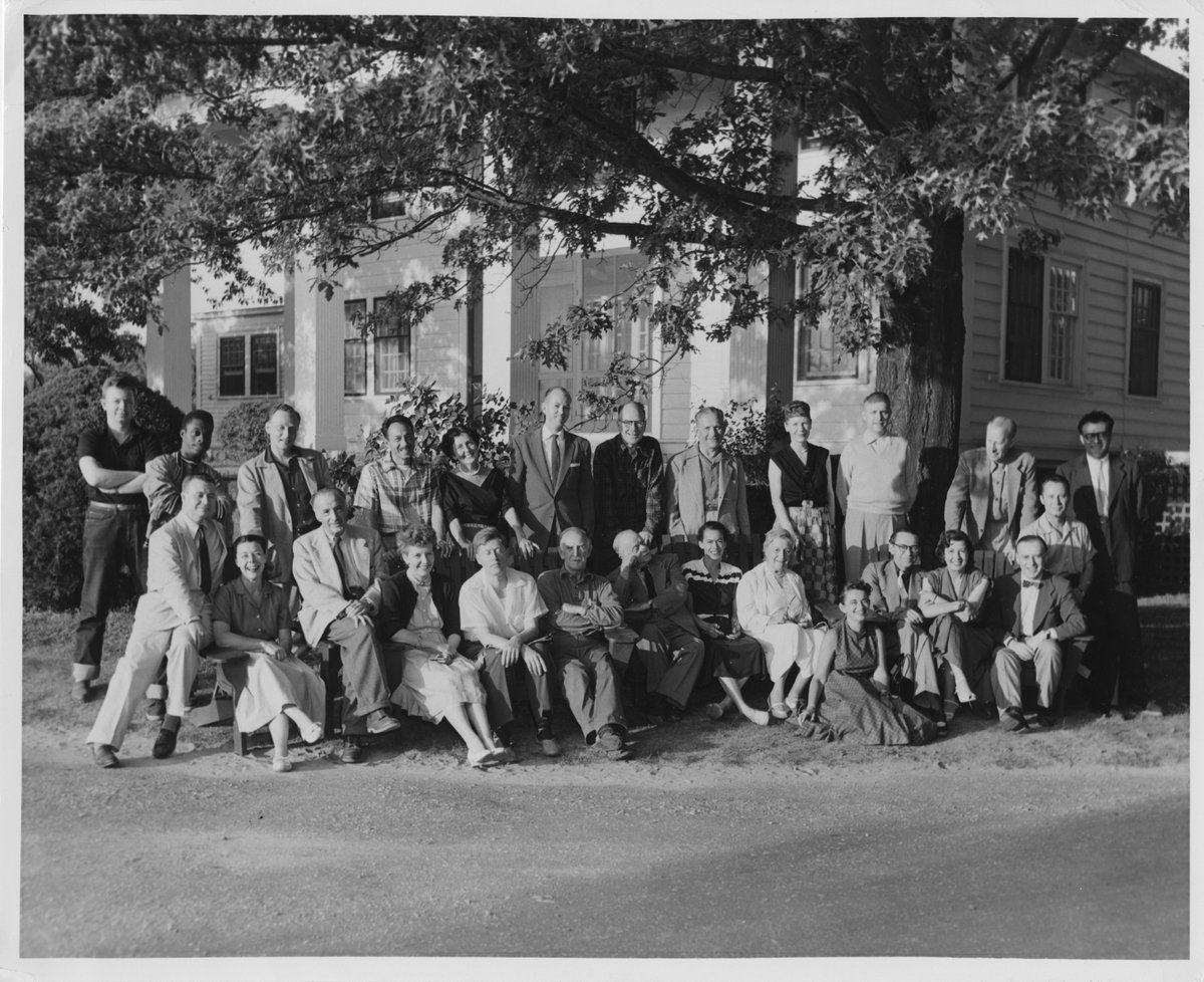 Happy 100th birthday, James Baldwin.

Baldwin (3x 54-60) celebrated his 30th birthday during his first residency at MacDowell, where he's pictured (upper left) with fellow artists-in-residence Milton Avery (3x 53-56), Pauli Murray (4x 54-59), among other luminaries.