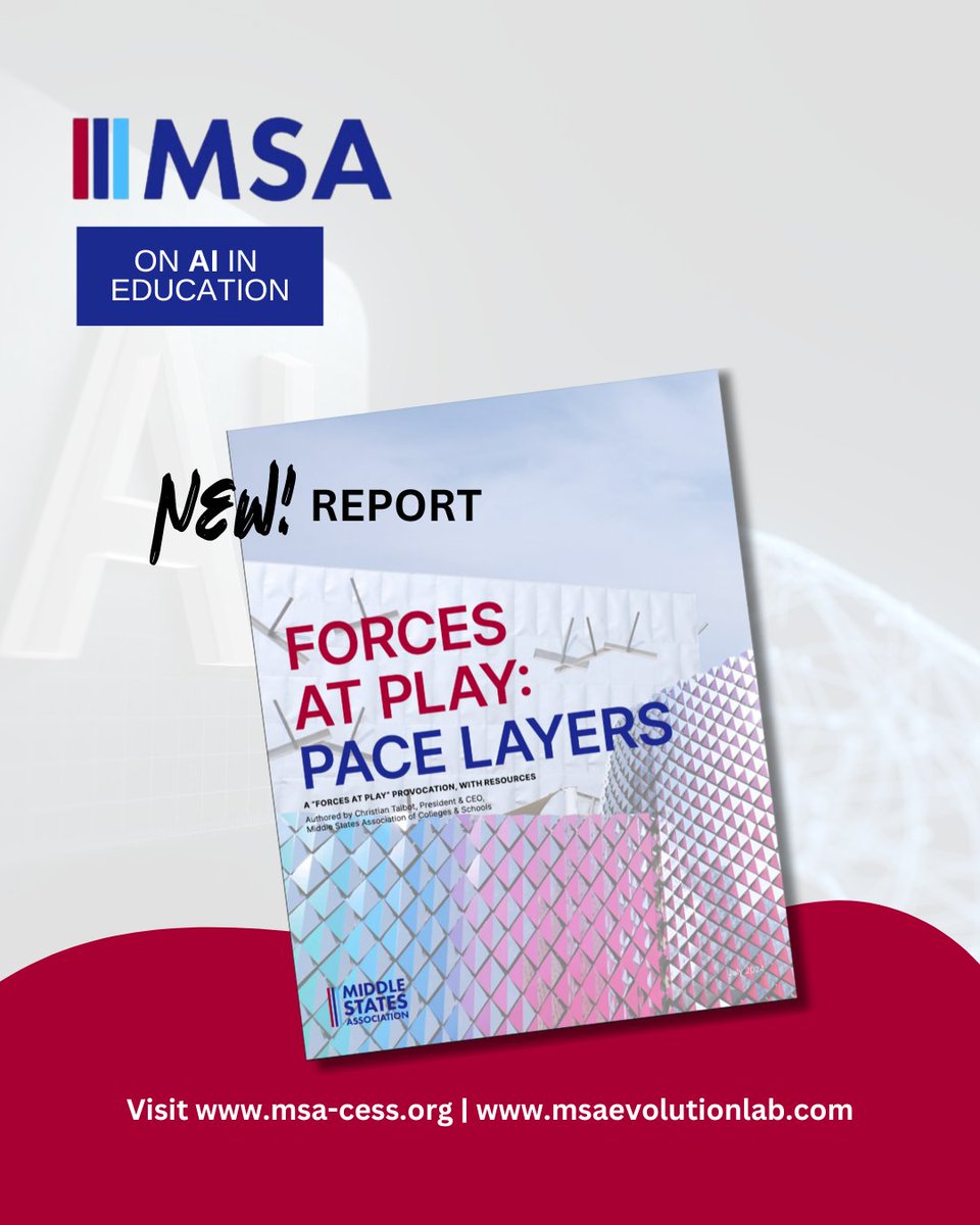 Hot Off The Press: NEW "Forces at Play" Report - Diving into why the arrival of gen AI requires a new accreditation model evolution for schools! Read the full report here: msaevolutionlab.com/reports