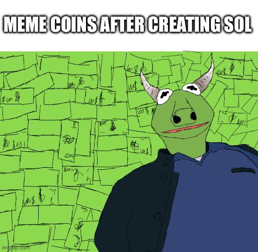 MooPetz's tweet photo. Meme coins after crating #SOL 😂😂😂 #meme #memecoin https://t.co/6bdGjIOLvK