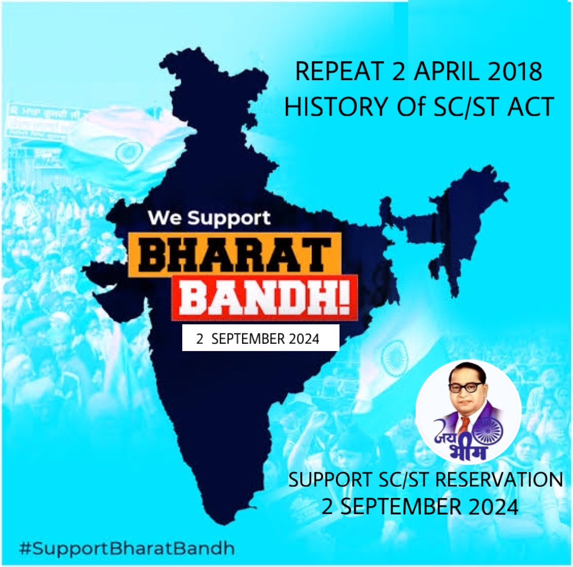 Shubhambaba_'s tweet photo. Be ready for repeat history 🚨
#supportbharatband
#supportscst https://t.co/yfh7sR3r1C