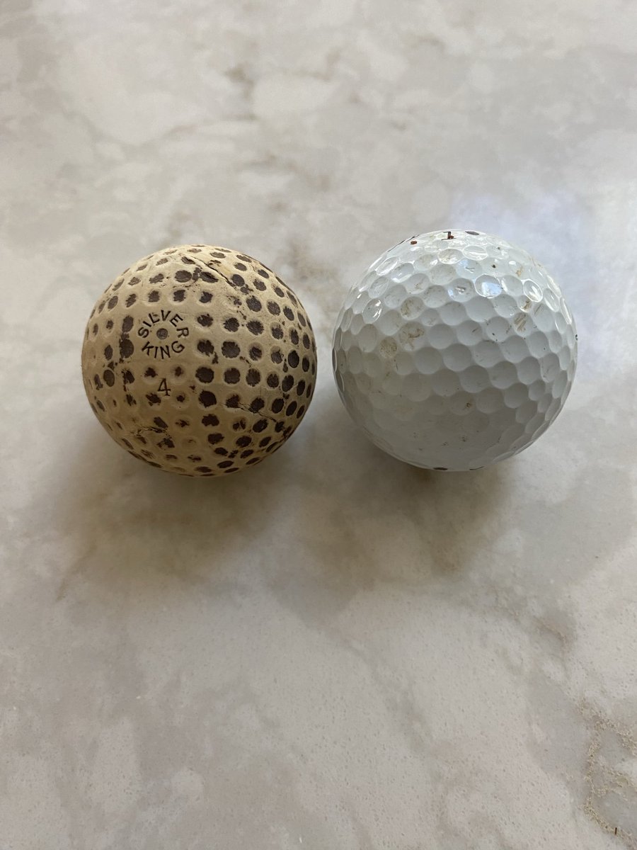Found this Silver King golf ball. Looks to be 1930s and is smaller than regular balls. Any ideas on date and maker? ⁦<a href="/SHistorians/">Society of Golf Historians</a>⁩ ⁦<a href="/Adeleman63/">Adrian Leman</a>⁩ ⁦<a href="/BallsGolf/">Golf Balls Gone By</a>⁩