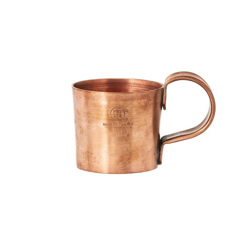 Copper Mug Give your favorite mule or other drinks a rustic makeover with this heavy-duty recycled copper mug. buff.ly/3WMwj9h #puebco buff.ly/4froDAH #collectibles
