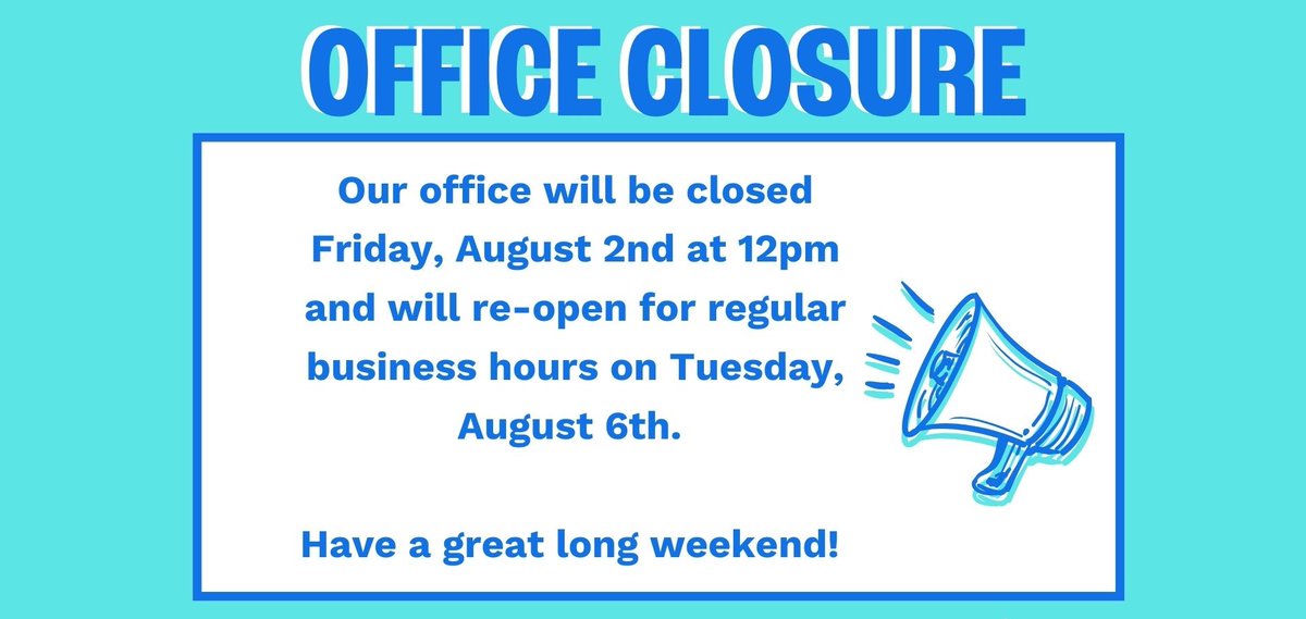 Happy long weekend! Loyalist College will close at noon today for the Civic Holiday weekend and will reopen on Tuesday, August 6.