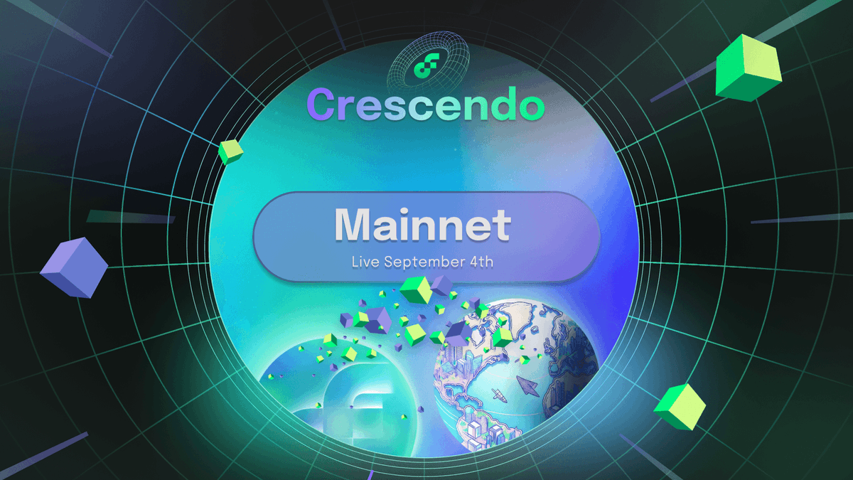 flow_blockchain's tweet photo. 📢 The Flow Crescendo network upgrade will happen on September 4th, 5am PT! 📢

With the biggest upgrade to Mainnet since genesis, Flow will be connected to the entire web3 ecosystem through complete EVM Equivalence.

Learn about the road to Crescendo ⤵️
https://t.co/zznmj6moZc