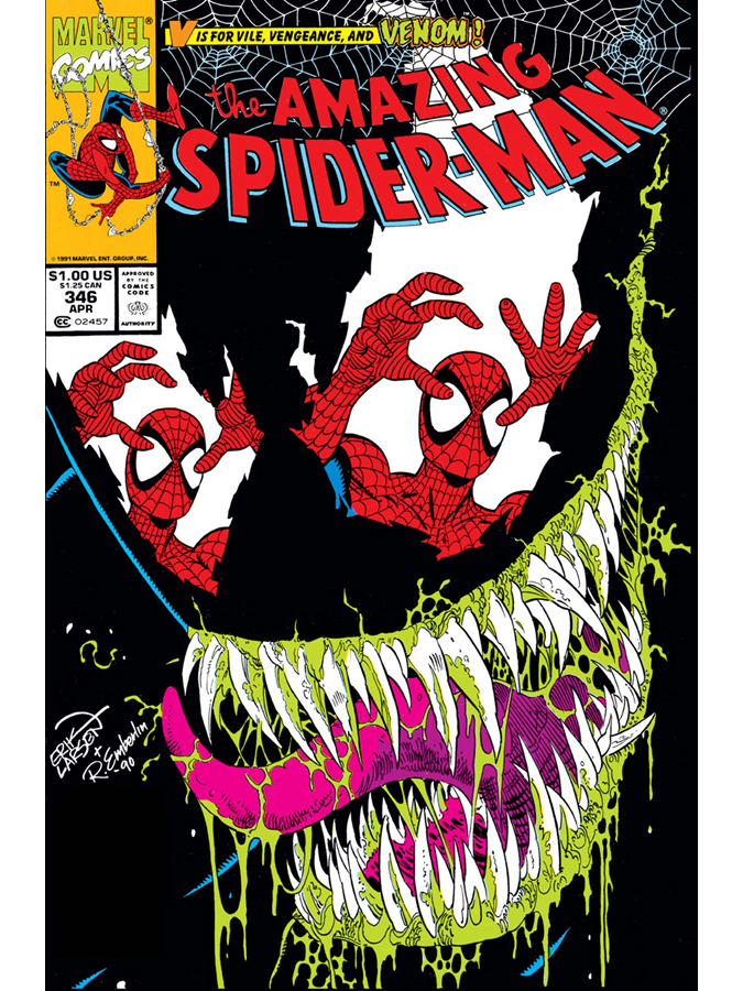 ClassicMarvel_'s tweet photo. The Amazing Spider-Man #346 cover dated April 1991. https://t.co/ZguDHVXIvy
