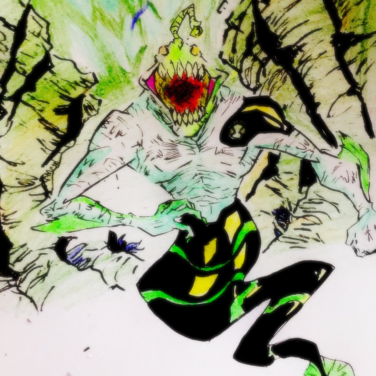 RBlue86905's tweet image. Ben 10 , ripjaws. #Ben10 #ben10art