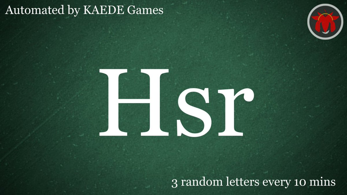 3 random letters every 10 mins tweet media