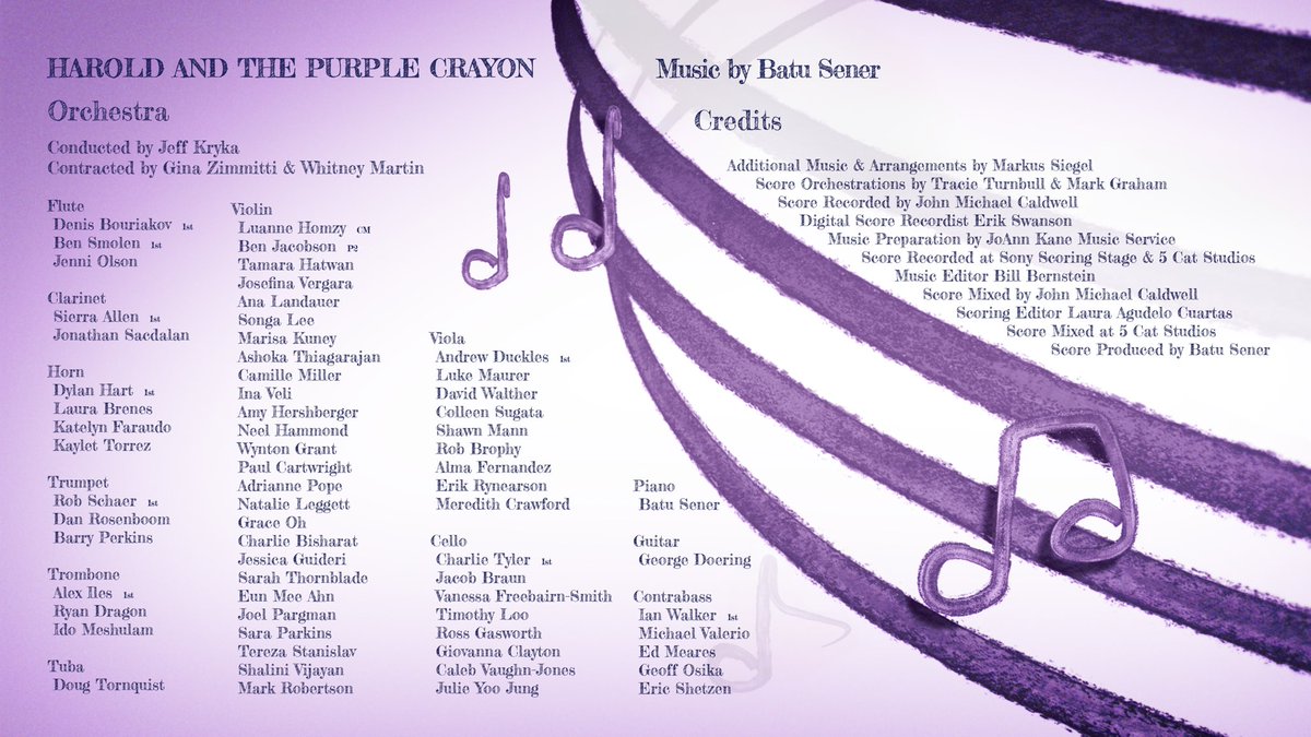 BatuSenerMusic's tweet photo. Now streaming! 🎧 https://t.co/JwnwPebsae
Harold and the Purple Crayon’s soundtrack album is released worldwide! 🎵
Thanks to everyone who was a part of this score 🤓🎶 https://t.co/X4N9hTKhpe