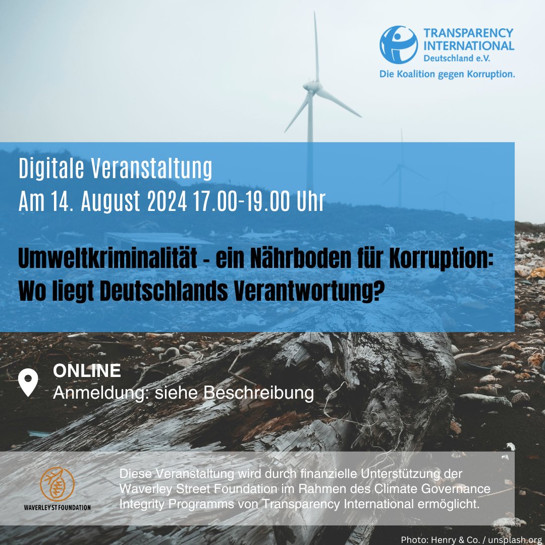 #Umweltkriminalität ist die drittgrößte kriminelle Aktivität &amp; bleibt oft ungestraft. Eng verknüpft mit #Korruption und #Geldwäsche, finanziert sie kriminelle Netzwerke. 

Diskutiert mit uns und mit <a href="/mafianeindanke/">mafianeindanke</a> , <a href="/WWF_Deutschland/">WWF Deutschland</a> , <a href="/ZDFfrontal/">frontal</a>