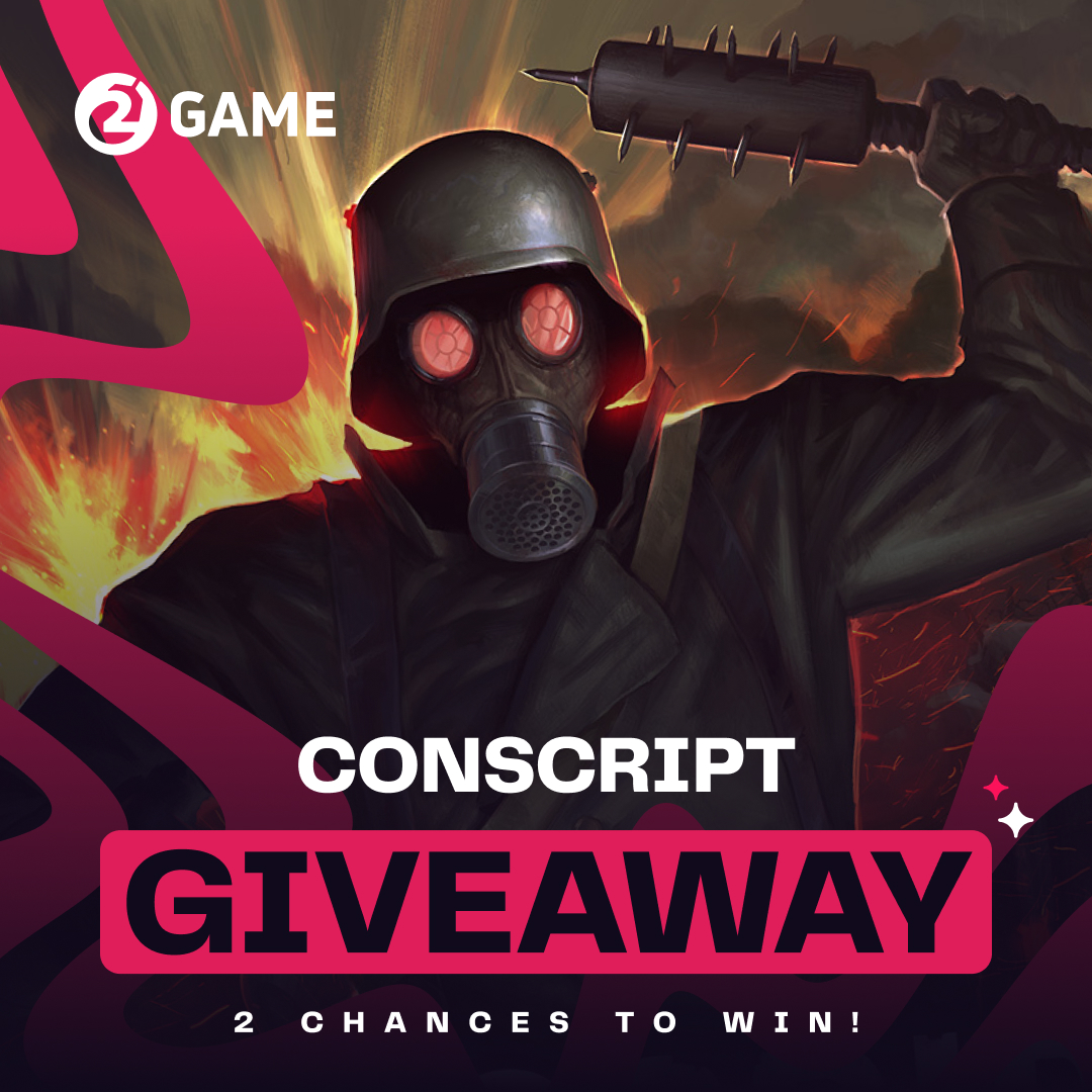 🔥 GIVEAWAY ALERT 🔥 We're giving away two free keys of this intense WW1 survival horror game! 💀🎮 To enter:  
1️⃣ Follow us 
2️⃣ Like the post 
3️⃣ Retweet 
4️⃣ Comment your favorite retro horror game 
Good luck, soldiers!  #2game #LevelUp #ConscriptGiveaway #Giveaway
