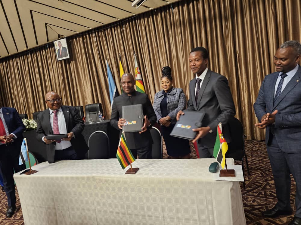 1) In a landmark moment, the 3 ministers - Hon. F.T. Mhona (Zimbabwe), Hon E. Molale (Botswana), and Hon Allisone of Mozambique came together to endorse and sign a historic Joint Tripartite Ministerial Report.