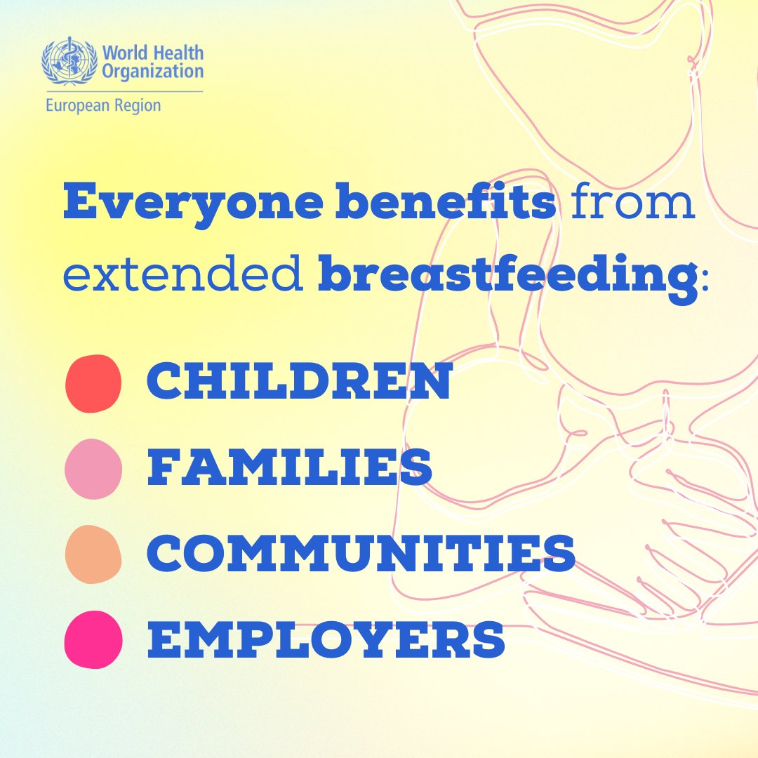 When employers support #breastfeeding, everyone benefits: 

👼Healthy babies &amp; mothers
🤝Stronger communities
⚒Productive work

Ways to support:
✅Strong parental leave
✅Time &amp; space for breastfeeding
✅Flexible work 

bit.ly/4ceugiB

#WBW2024 #WorldBreastfeedingWeek