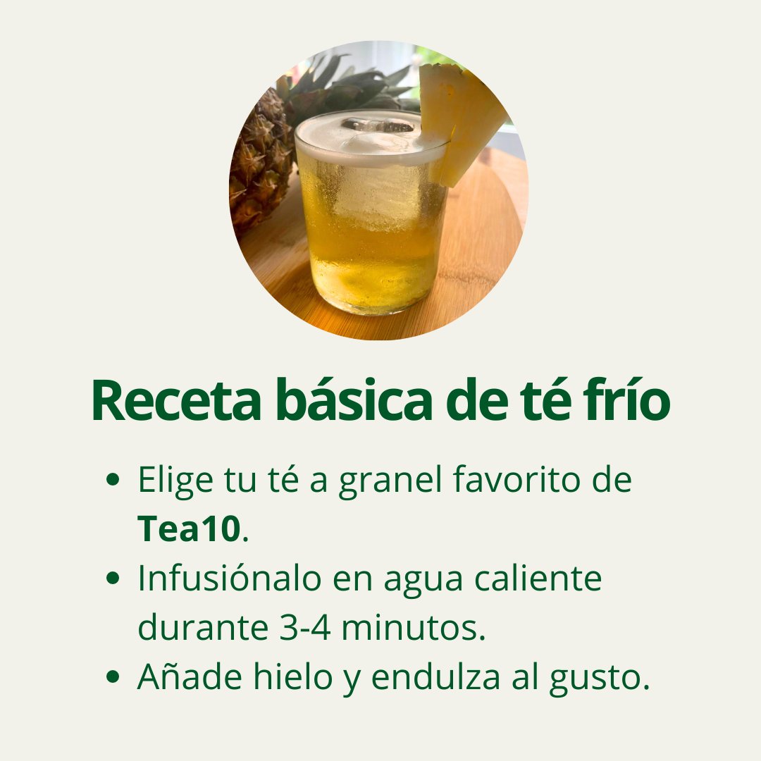 Tea10_Store's tweet image. ¡No compres té frío, prepáralo en casa con Tea10! 

Este verano, disfruta del té más refrescante y delicioso hecho por ti mismo. ¡Te contamos cómo hacerlo de manera fácil y rápida con nuestros tés a granel!

tea10.store

#viernes #téagranel #teatime #verano #summer